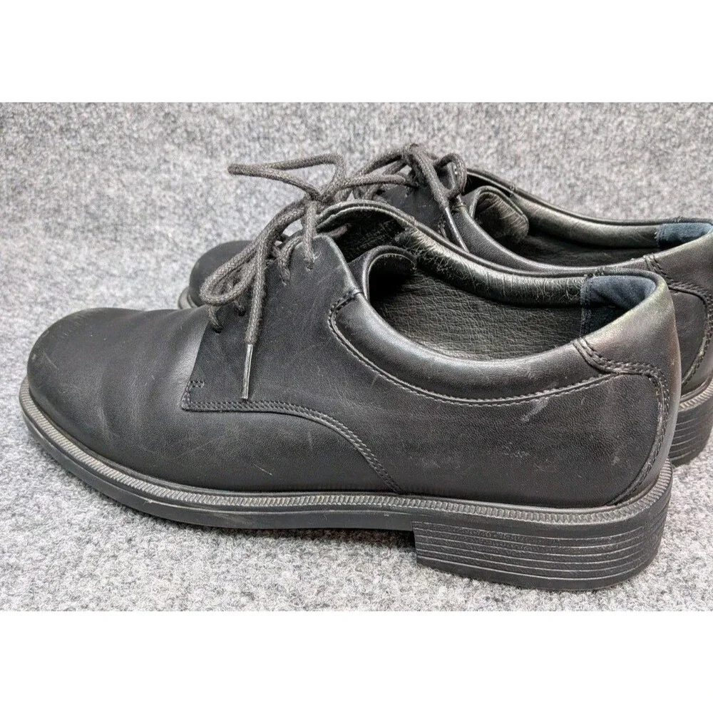 Rockport Men's 8.5M Black Leather Oxford Dress Shoes Lace Up Comfort Work...